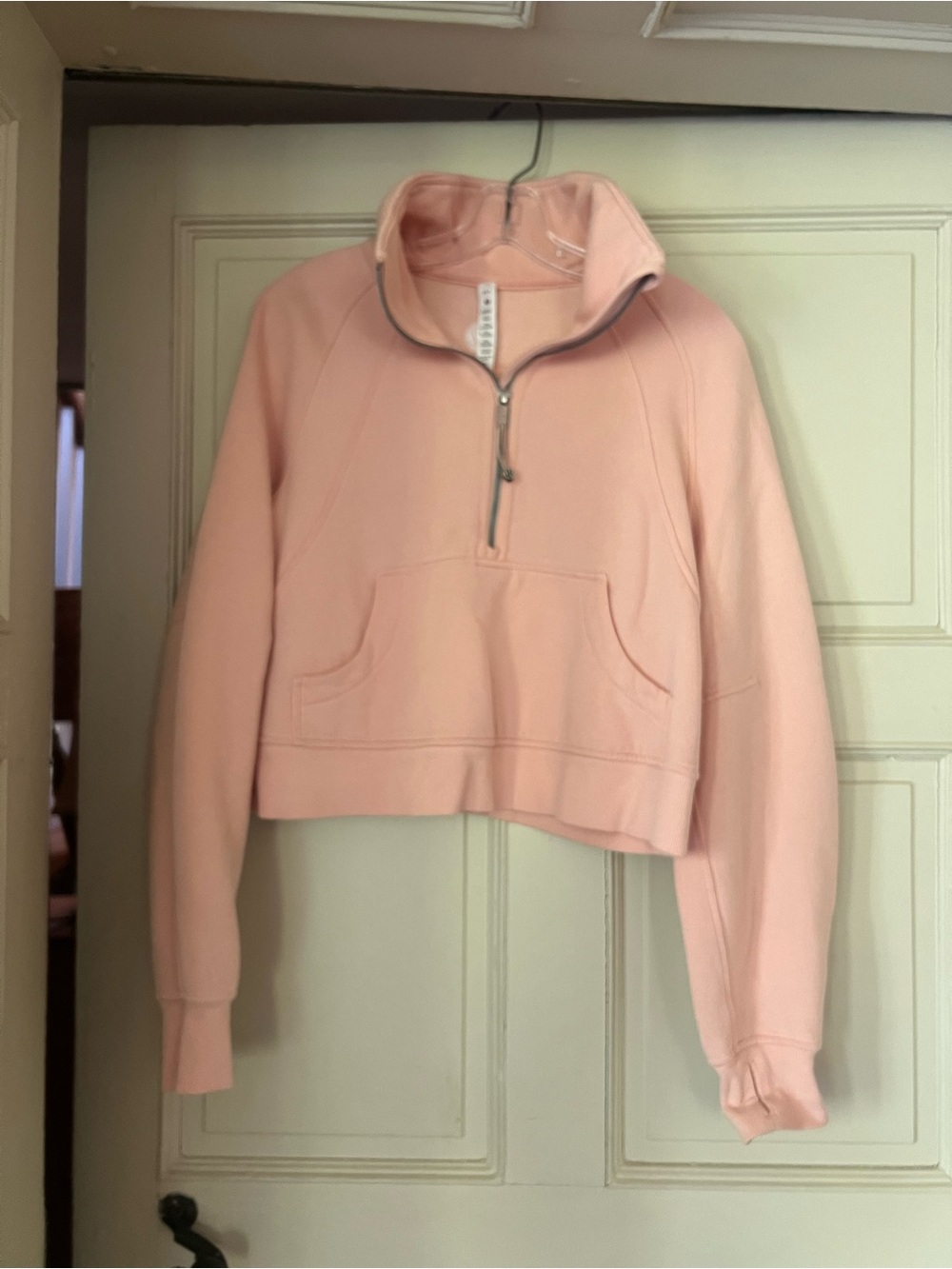 lululemon athletica Peach Half-Zip Cropped Sweatshirt XS/S